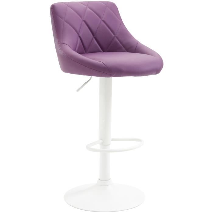 Taburete de bar regulable - polipiel violeta