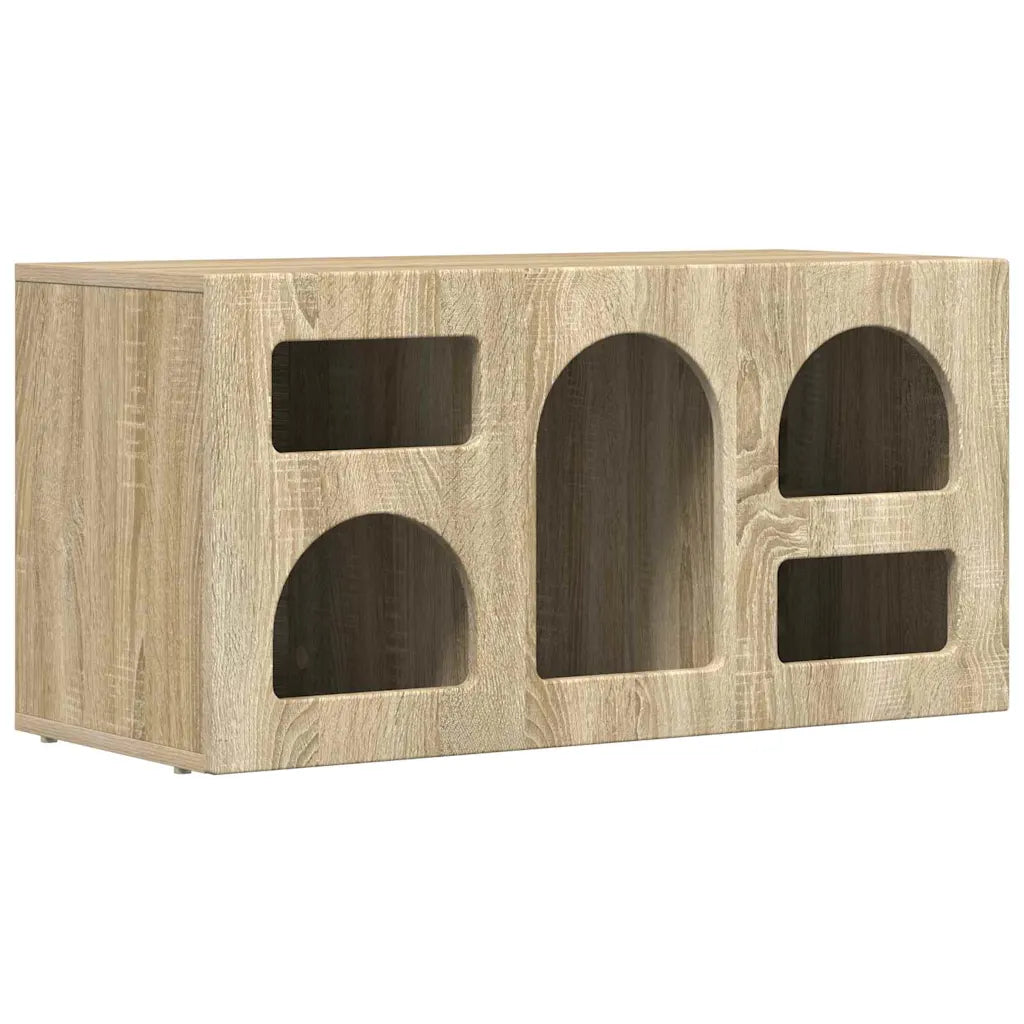 Mueble de tv moderno con almacenamiento abierto y oculto