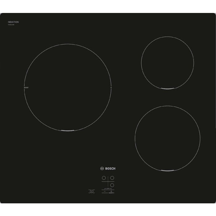 Inducción de mesa 60 cm - Bosch serie 2 - 3 fuegos - negro - touch select -
