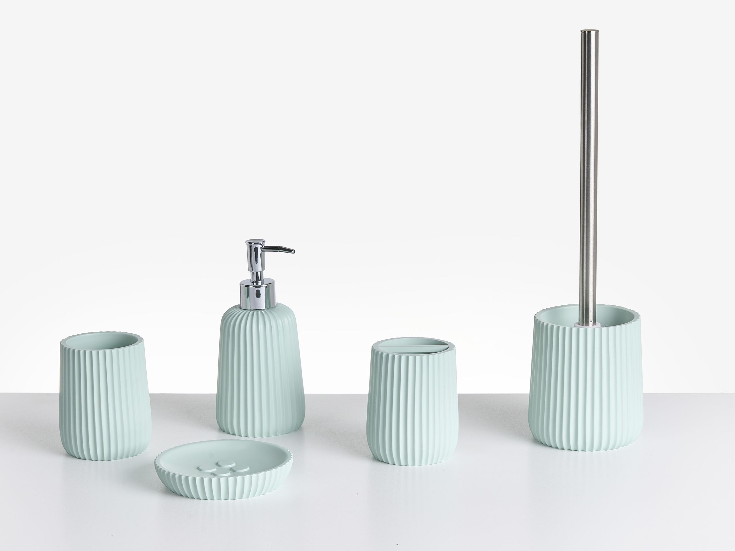 Conjunto de 5 accesorios de baño pozuzo verde menta