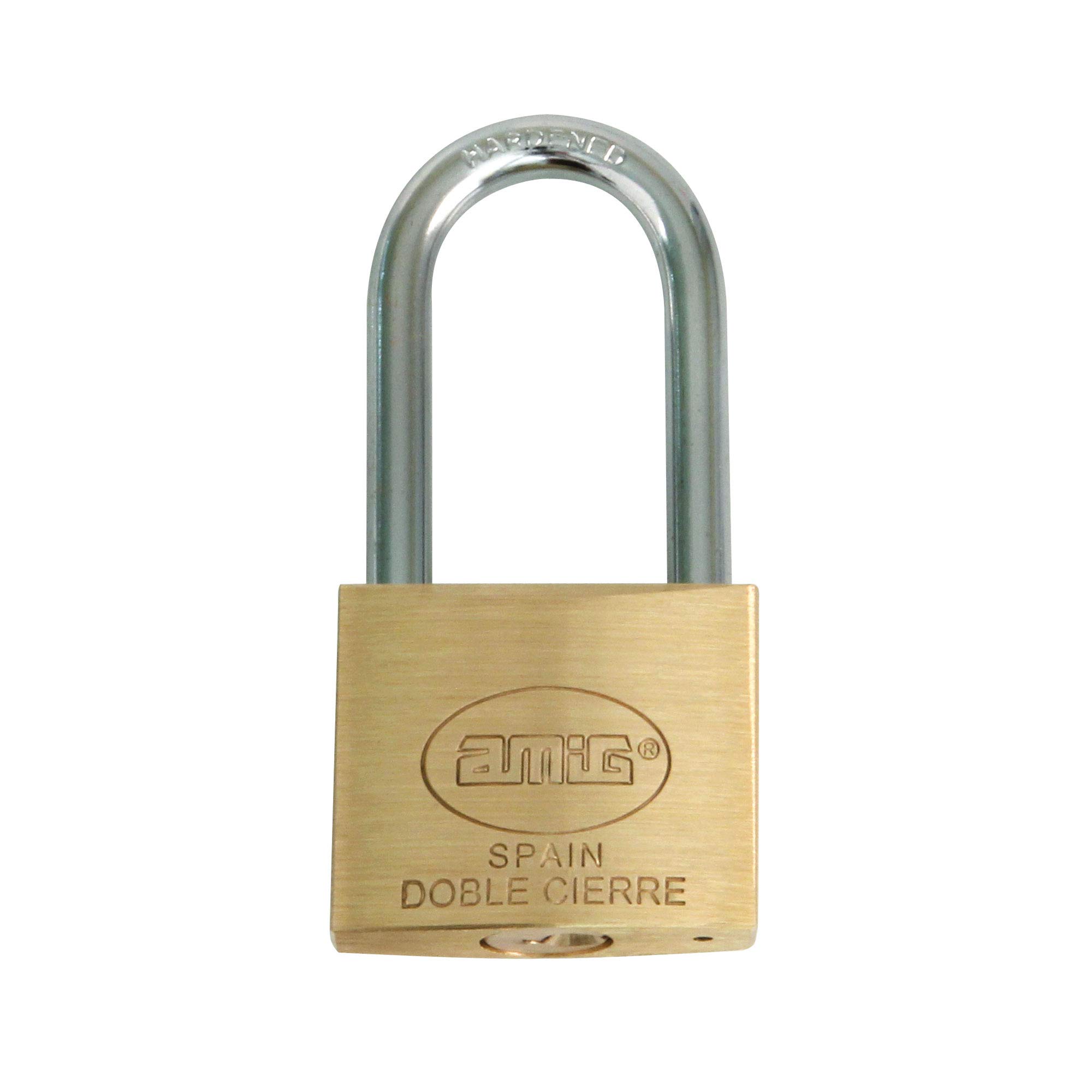 Amig - candado de seguridad | incluye 2 llaves | arco largo | latón y arco