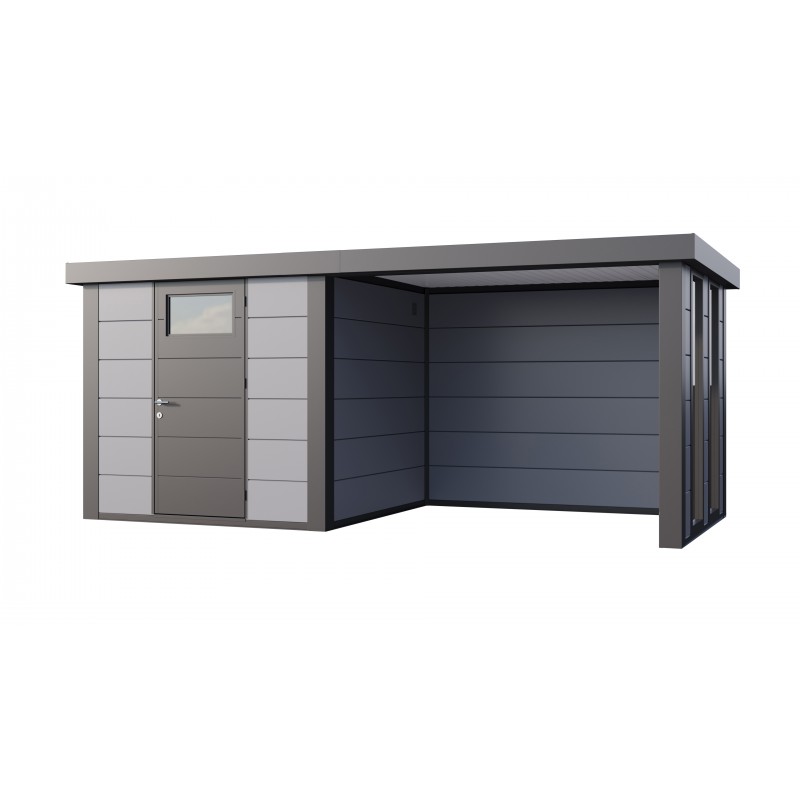 Caseta jardin nh4 c apoyo e ventanas a derecha | gris claro | novo habitat