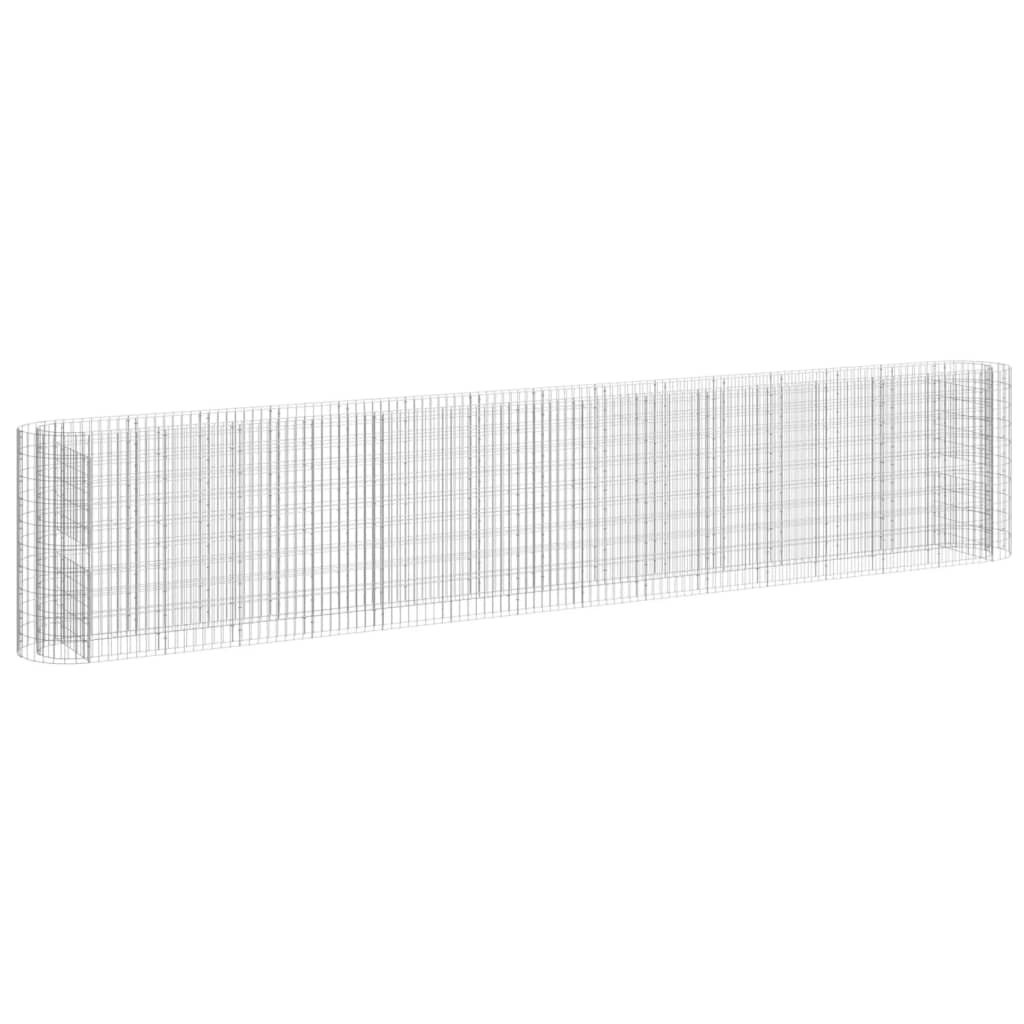 vidaXL arriate de gaviones de hierro galvanizado 540x50x100 cm