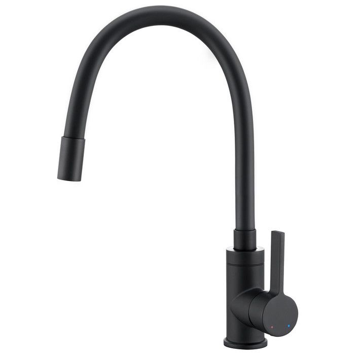 Mezclador de cocina - auralum max - flexible negro - rotativo 360° - ahorro