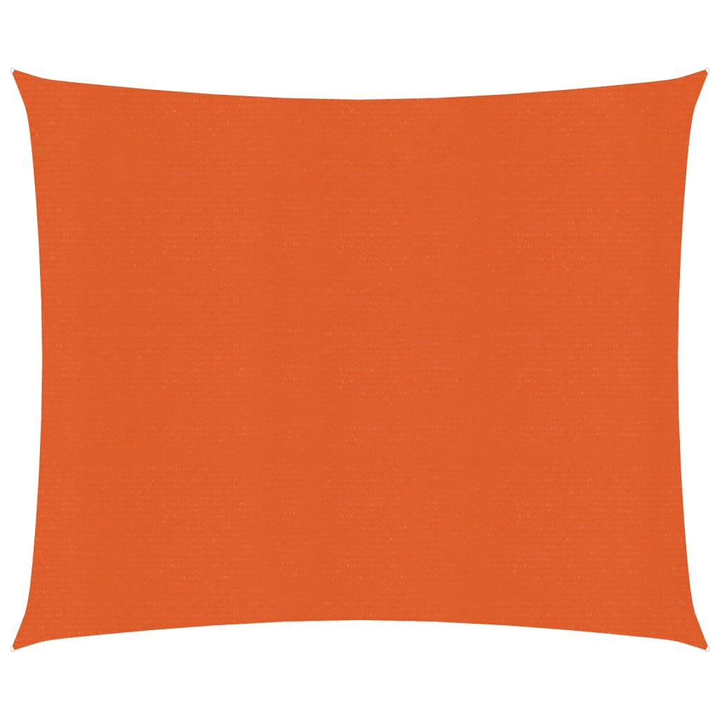 vidaXL toldo de vela hdpe naranja 160 g/m² 3x3 m