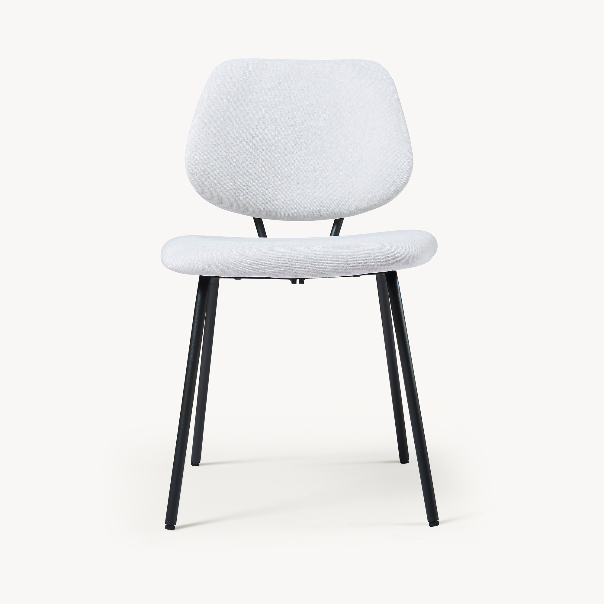Juego de 6 sillas de comedor köma tela acero 78x49x55cm gris claro