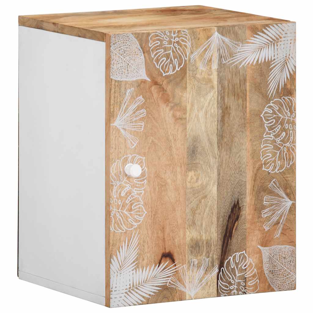 Armario coLGante baño madera maciza mango 38x33,5x48 cm