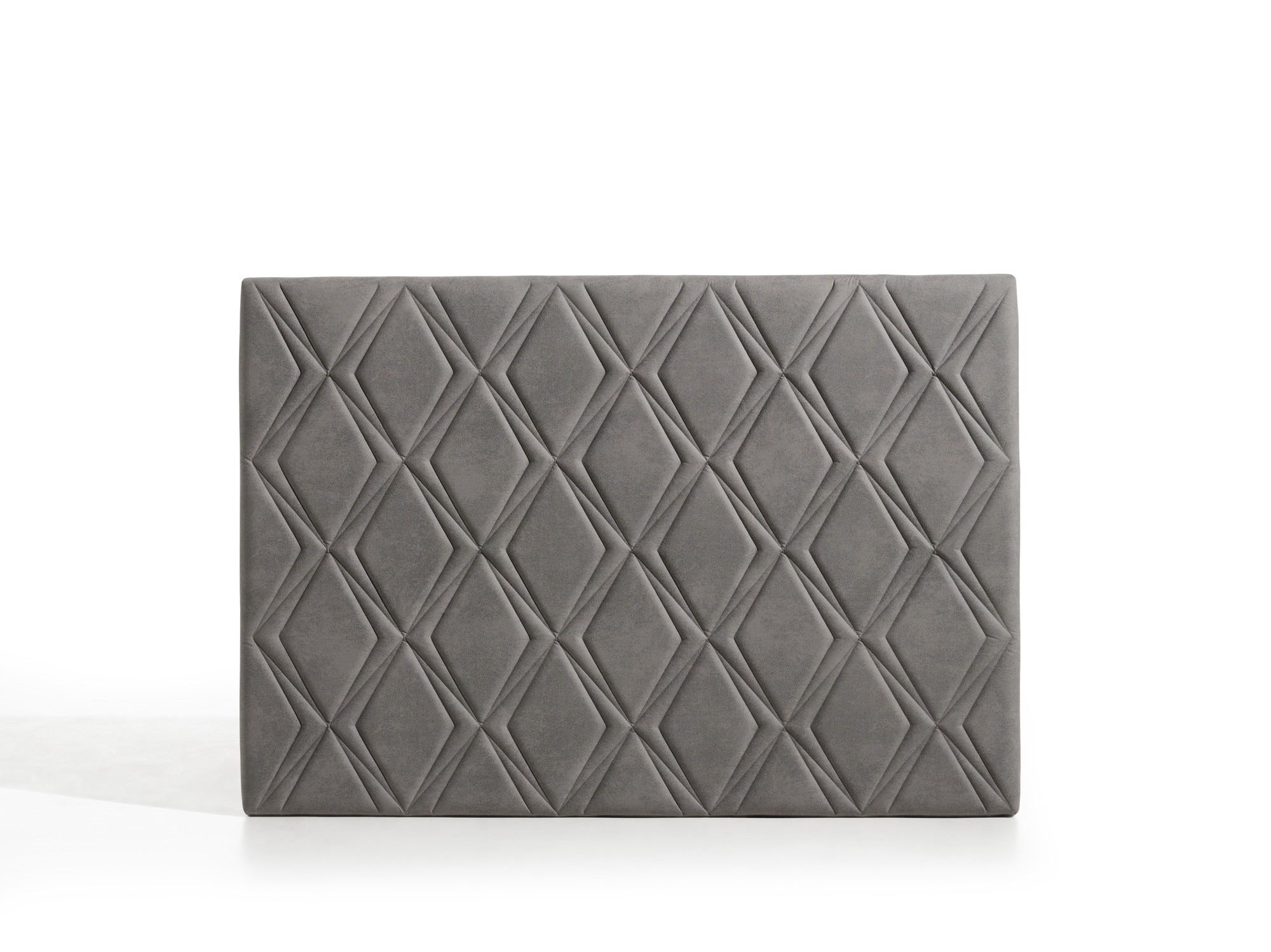 Cabecero rubí para cama de 135 de tela gris 154x115x8. Matris
