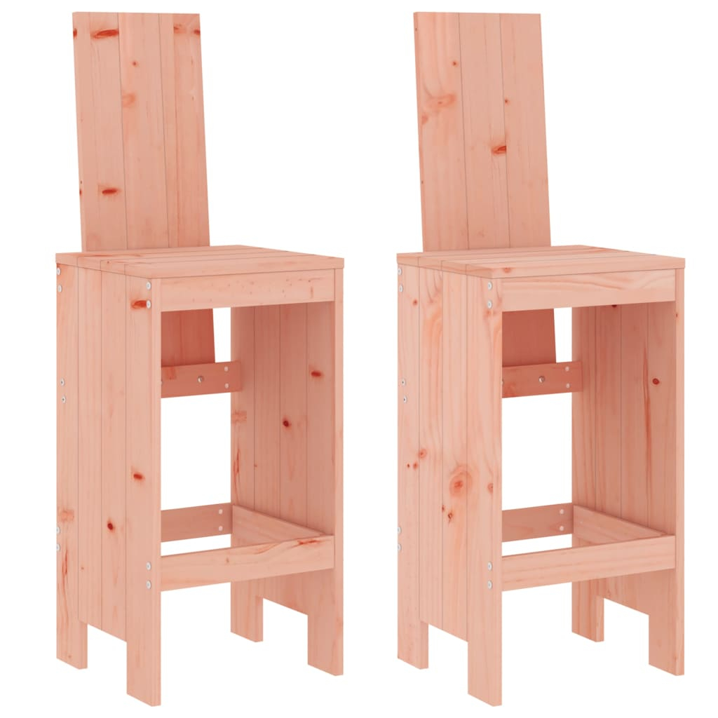 vidaXL taburetes de cocina 2 uds madera de abeto douglas 40x42x120 cm