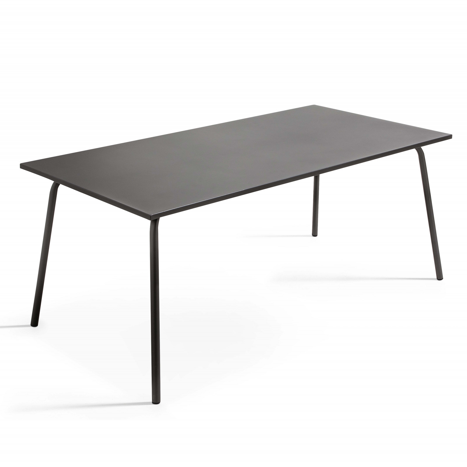 Oviala - mesa de jardín rectangular de metal antracita