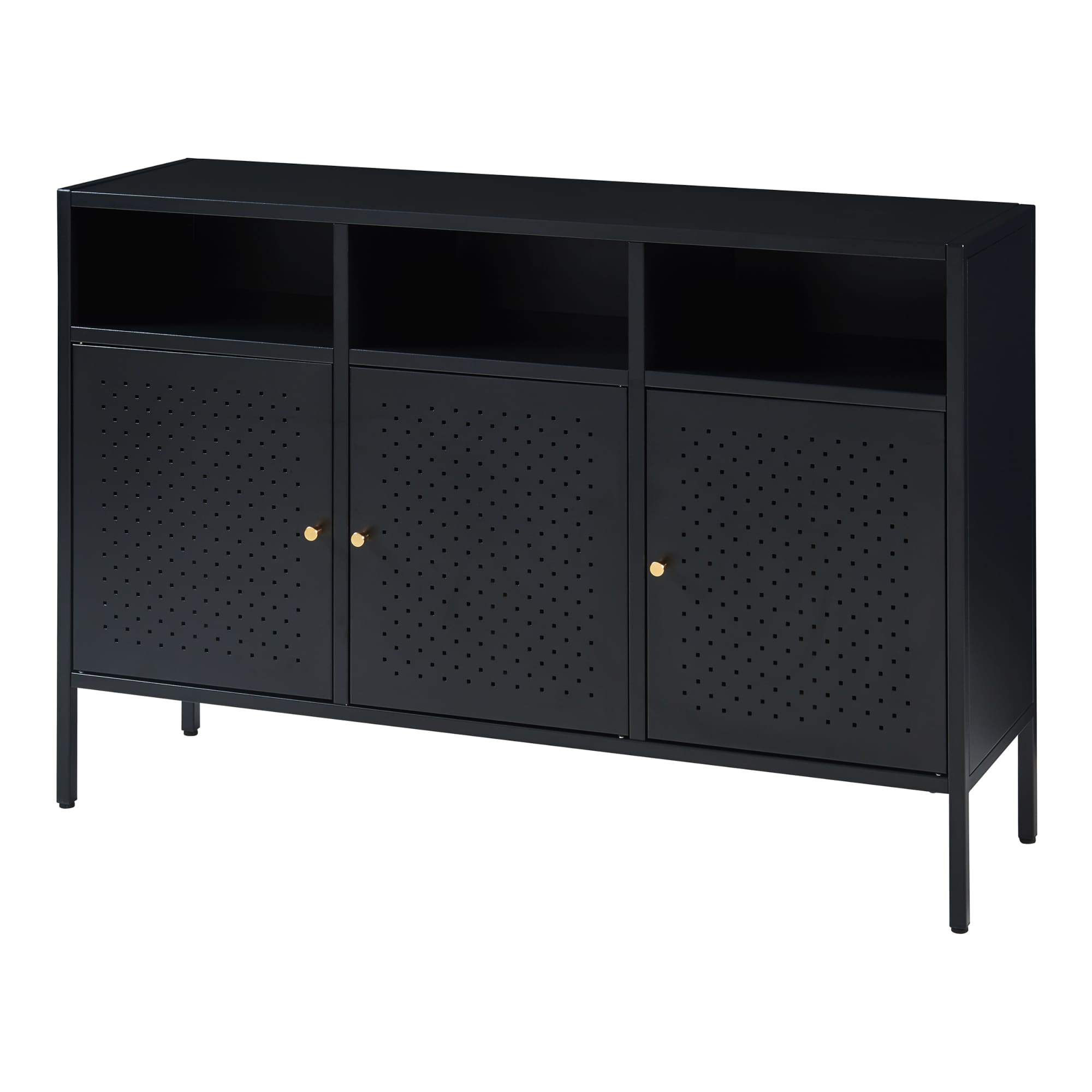 Aparador janakkala 119x35x80 cm - negro [en.casa]