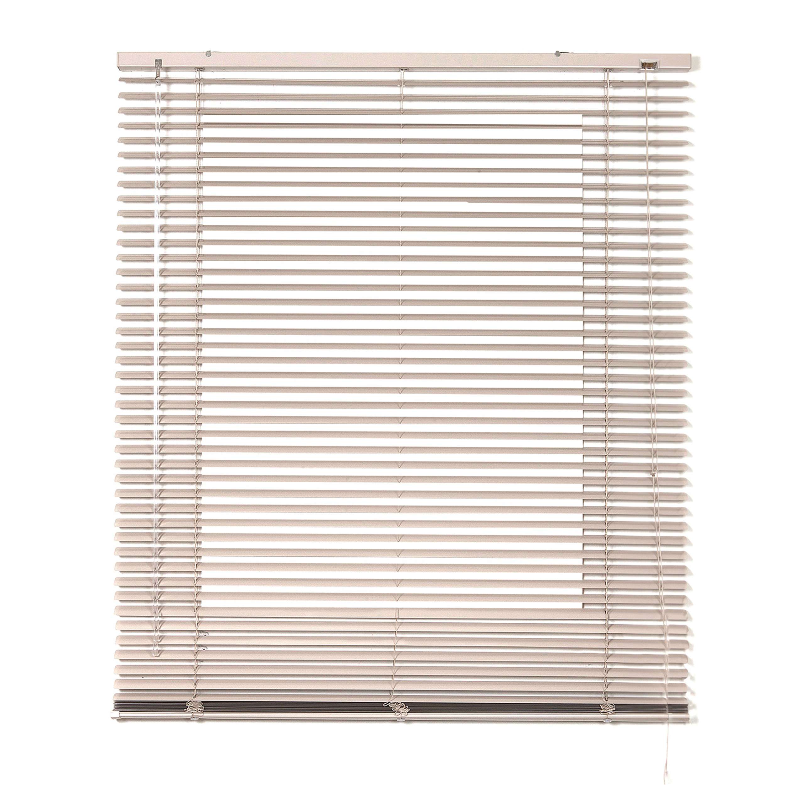 Storesdeco|persianas venecianas de aluminio con cordón gris piedra 60x130
