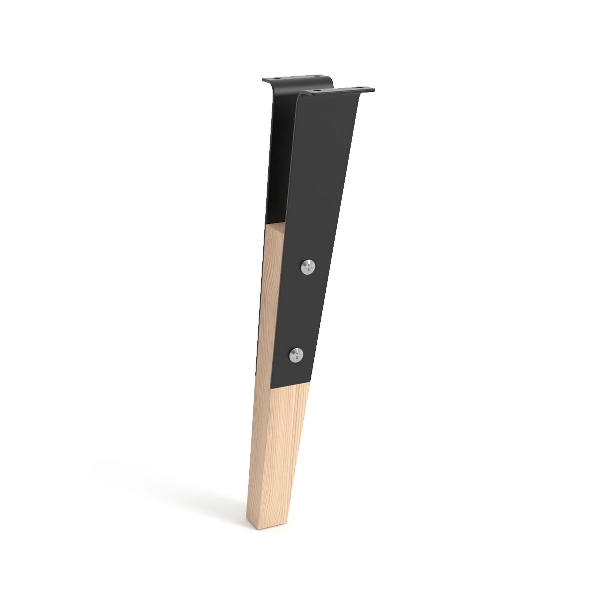 Pata de mesa rei 905 | 110x110x400 mm | crudo-negro poro | haya-acero