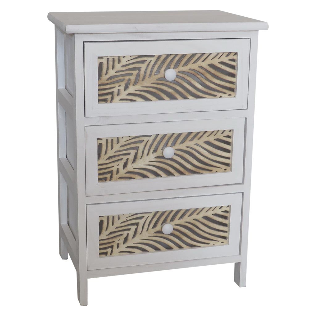 Cajonera de madera blanco 40x29x58