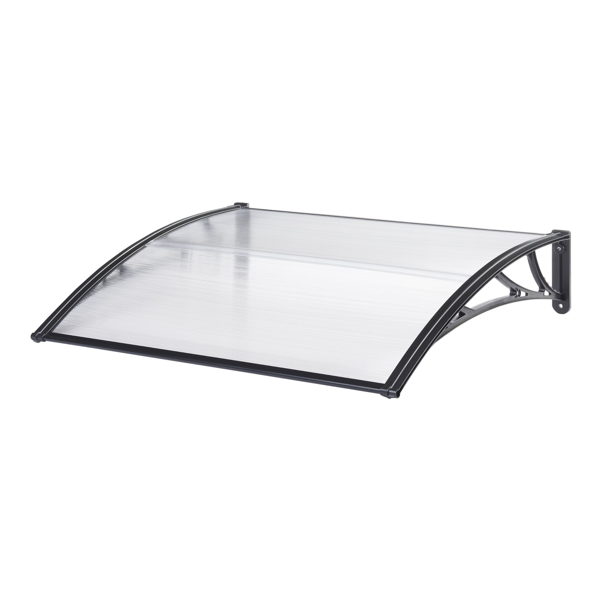 Marquesina exterior para puertas mellerud 120x80 cm Negro