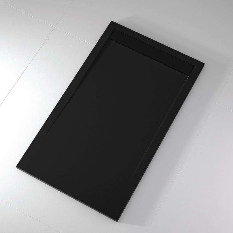 Plato de ducha pizarra clever negro 80x80 cm rejilla color