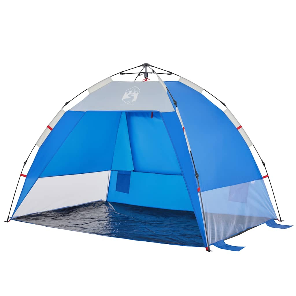 vidaXL tienda de playa 2 personas impermeable apertura rápida azul