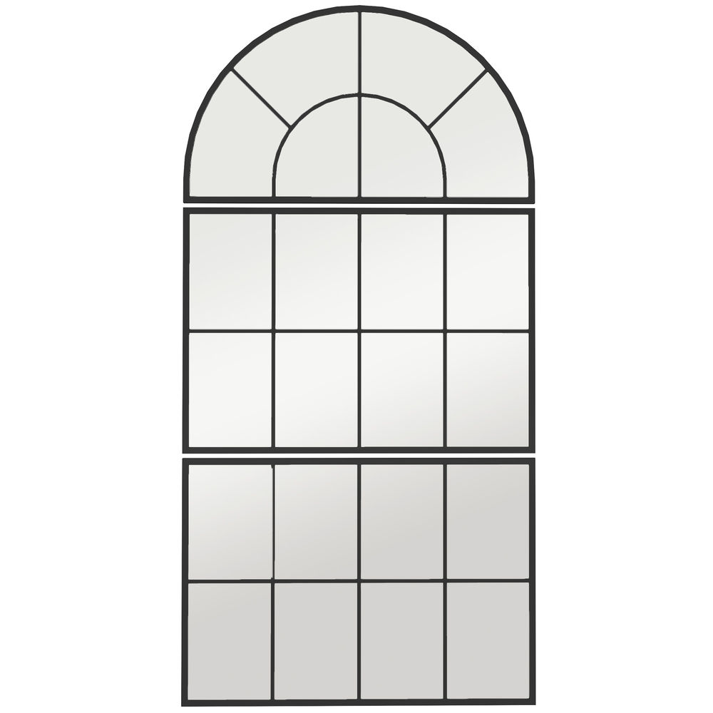 Espejo de pared 76x2x149 cm vidrio, metal Homcom