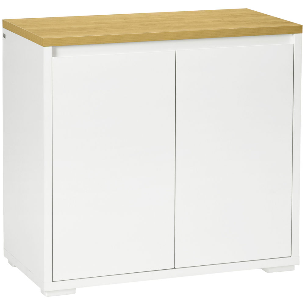 Aparador de salón 80x37x75 cm color blanco Homcom