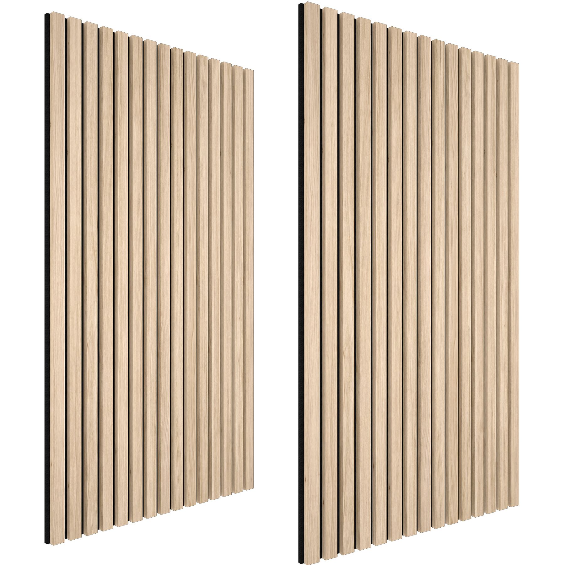 2 paneles de pared madera mdf 110 x 50 cm, roble claro