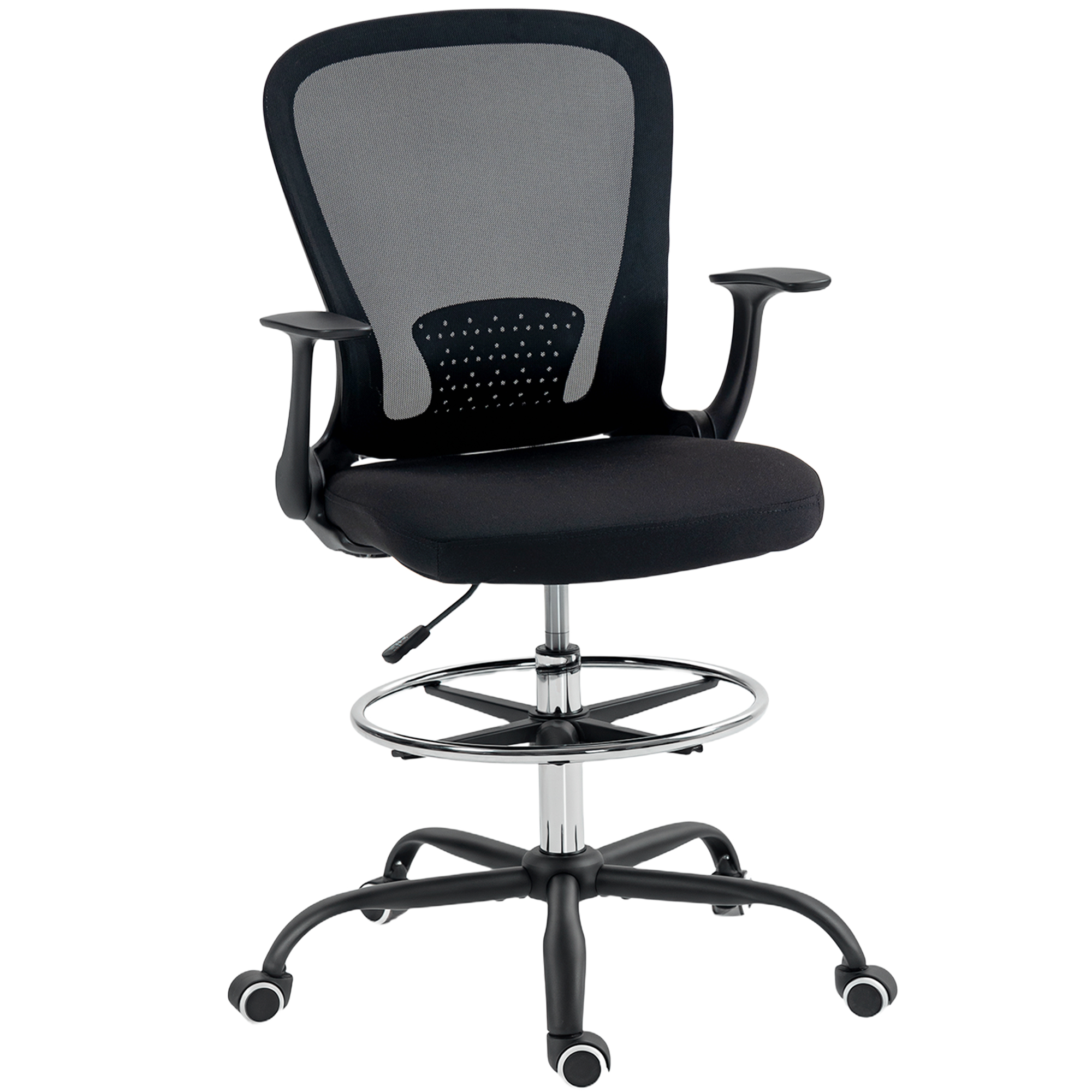 Silla de oficina tejido de malla (100% poliéster) negro 62x59x119 cm