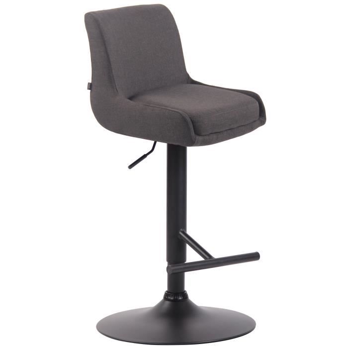 Taburete de bar tapizado - gris oscuro - 90-110 cm