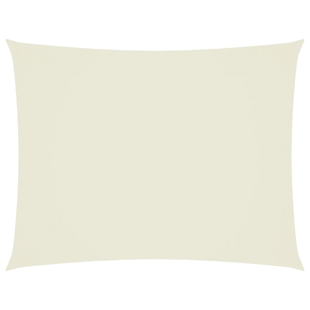 Toldo de vela rectangular tela oxford color crema 3,5x5 m
