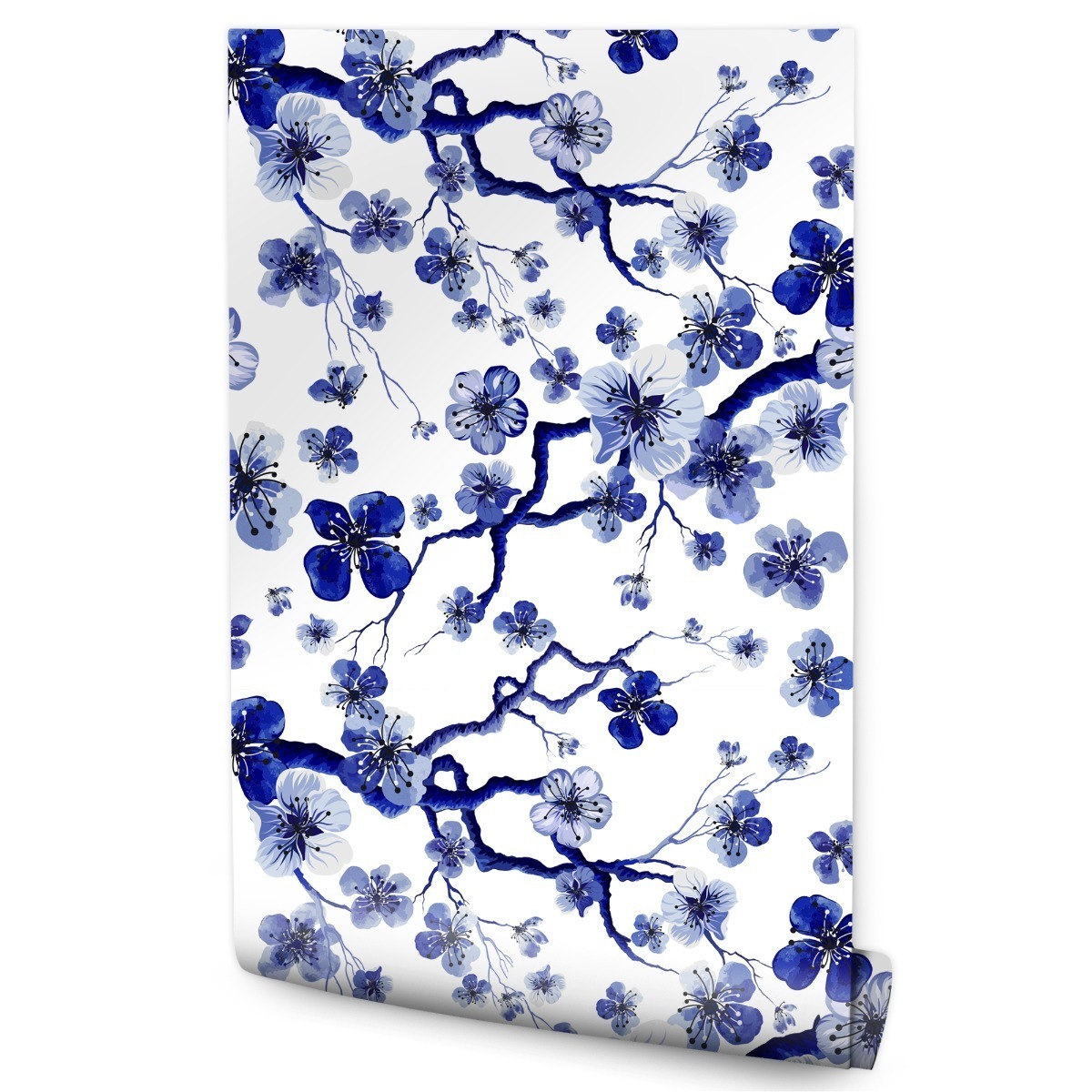 Papel Pintado Flor De Cerezo Para El Dormitorio 53cm x 10m