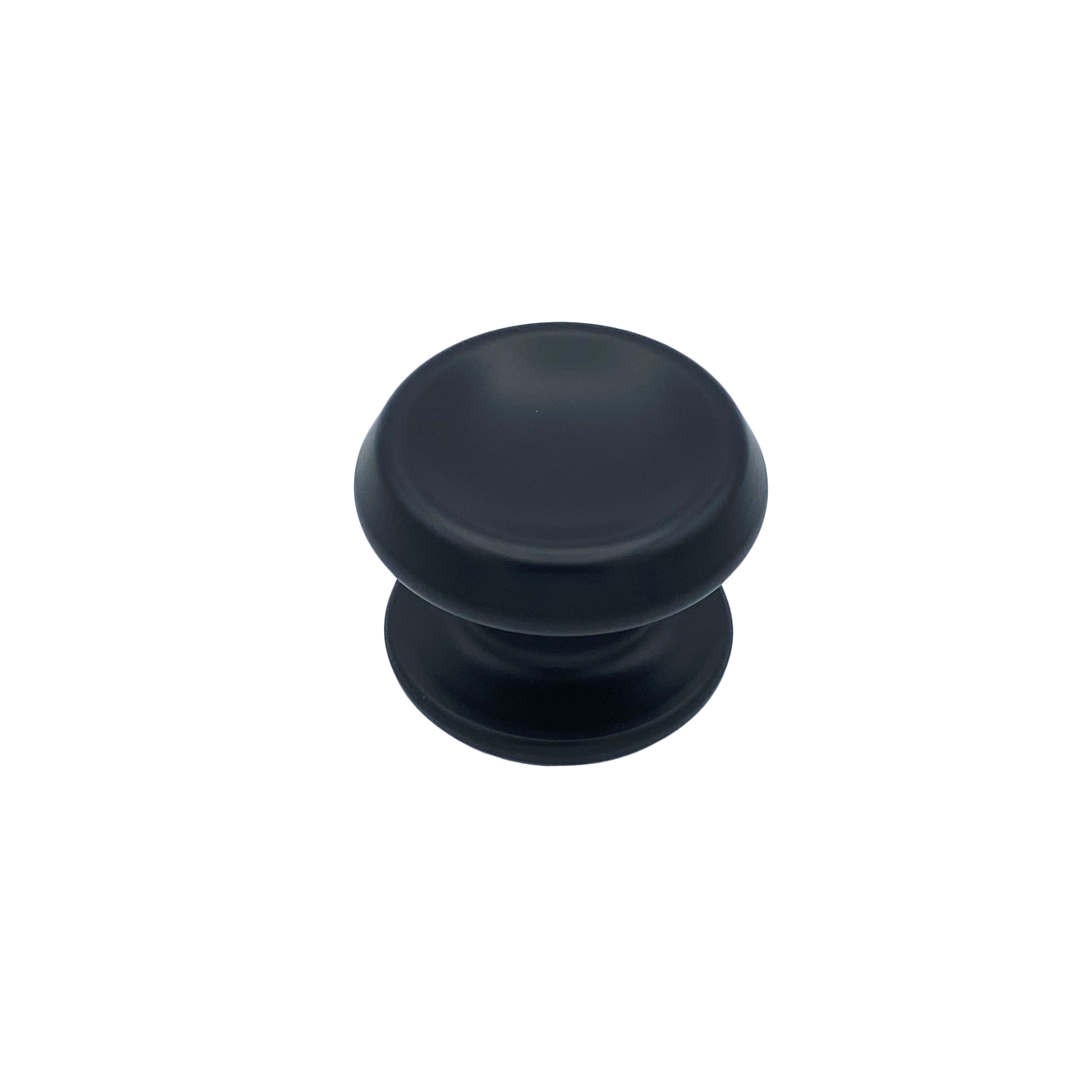 Pomo fijo para puerta, d: 80 mm, en aluminio, negro, fijación rápida