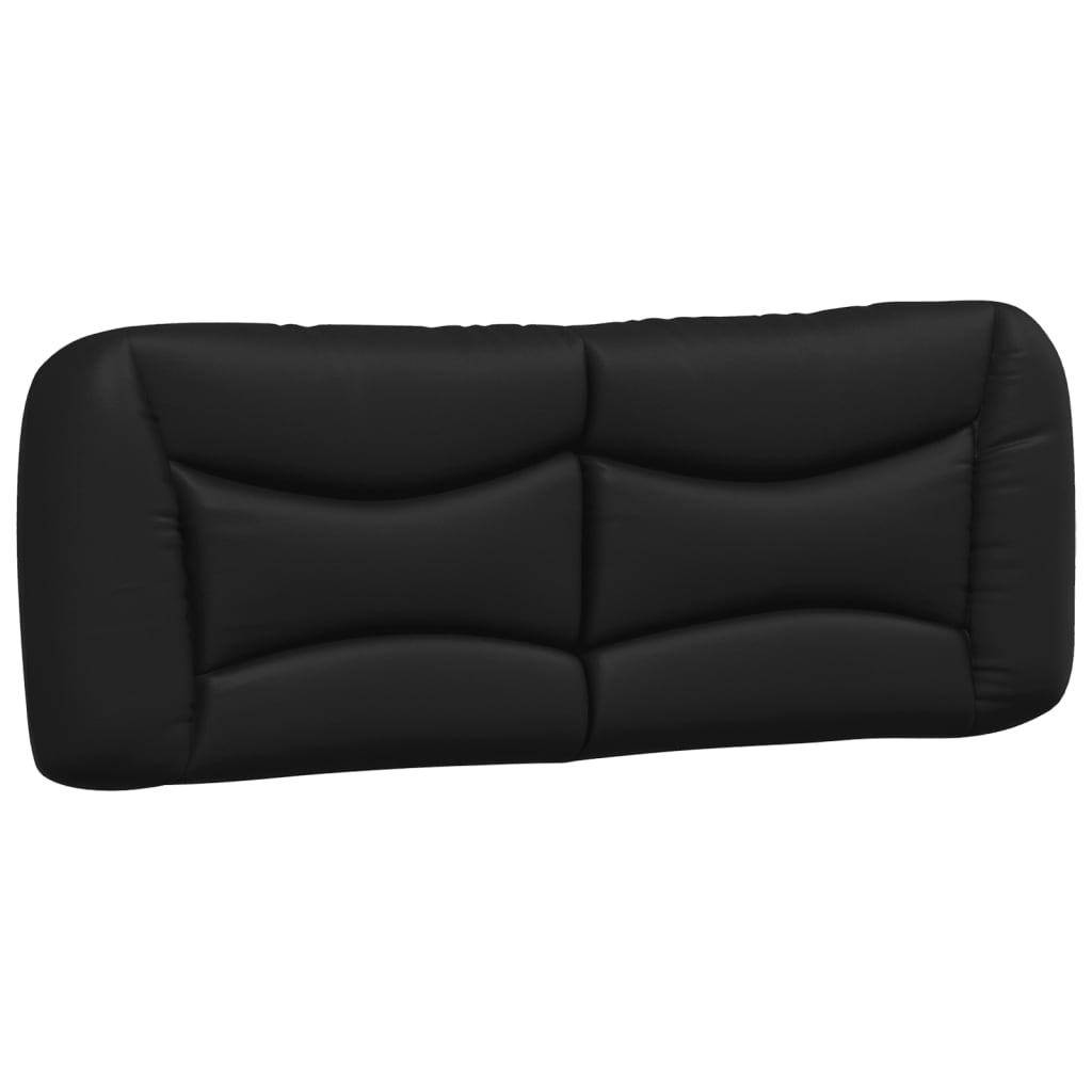 vidaXL cabecero de cama acolchado cuero sintético negro 140 cm