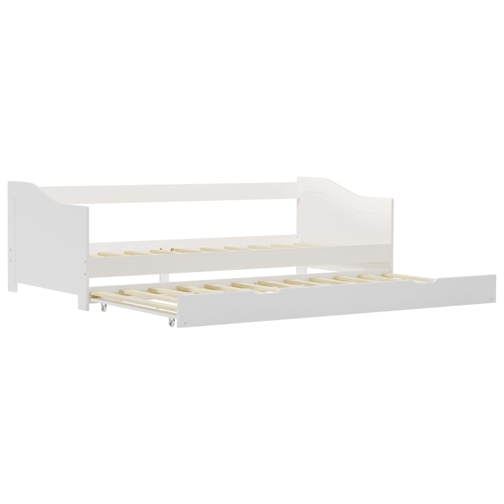 vidaXL estructura sofá cama extraíble sin colchón pino blanco 90x200cm