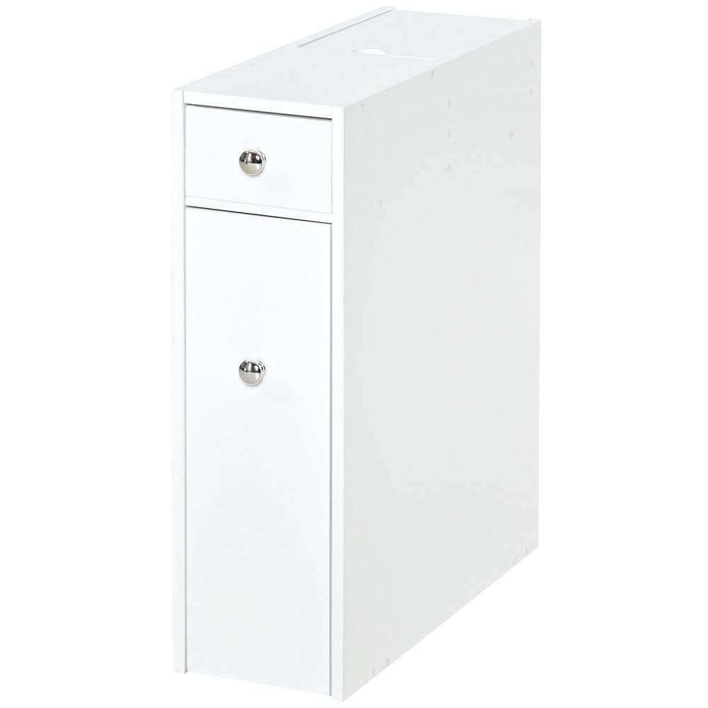 Armario de baño 17x48x58 cm mdf color blanco Homcom, hogar - baño