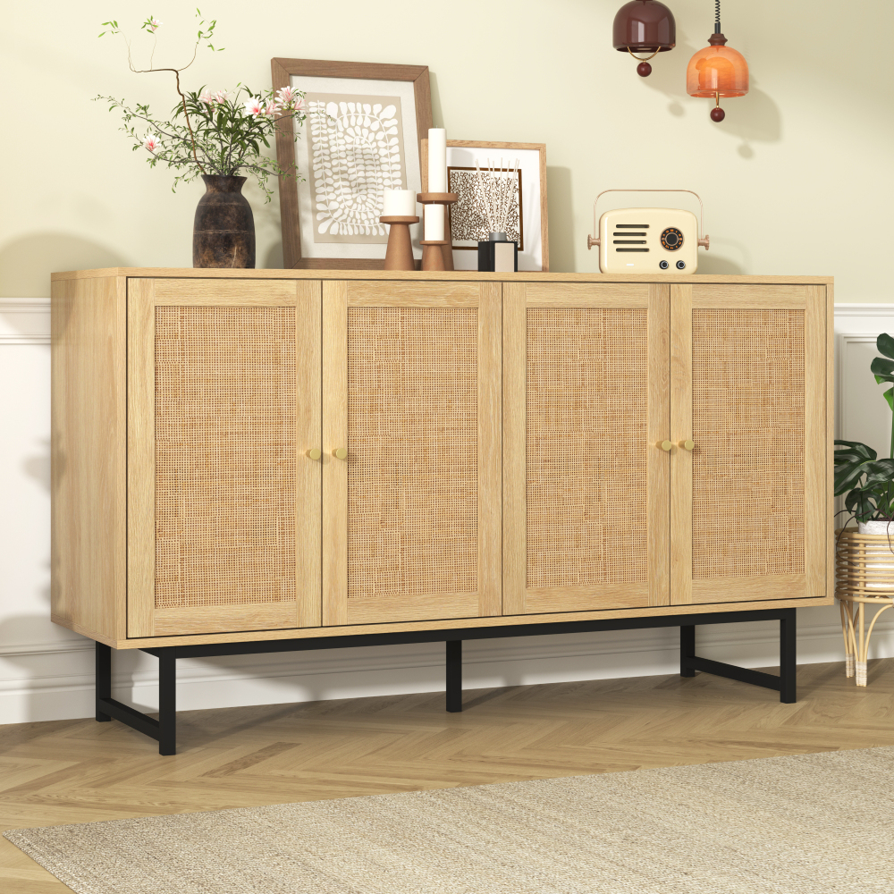 Aparador para salón comedor 4 puertas madera 80x140x39,5cm