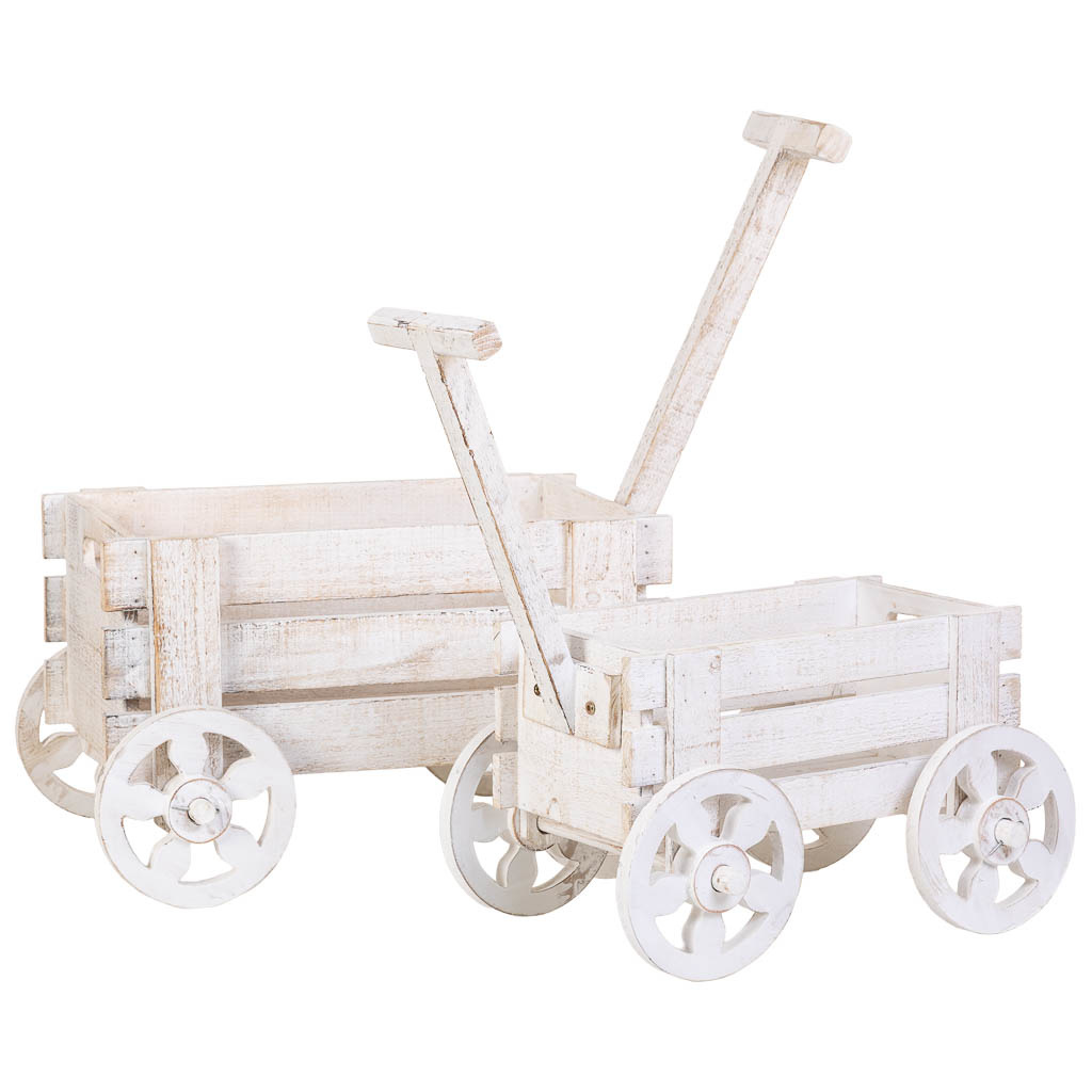 Carro soporte macetero set de 2 piezas 66x29x30h-52x20x23h cm