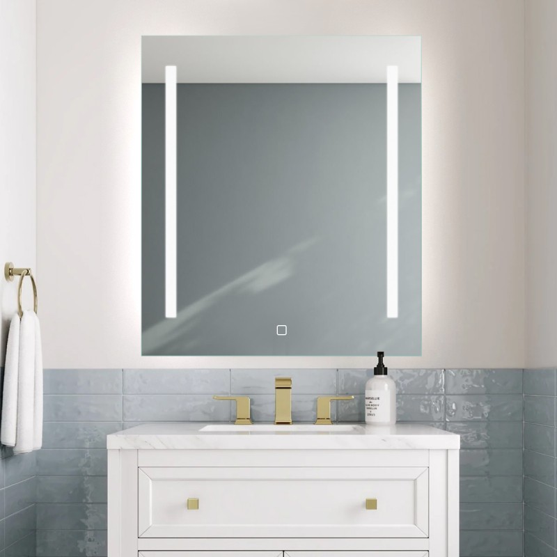 Espejo baño iris 80x70 LED fría antivaho regulable