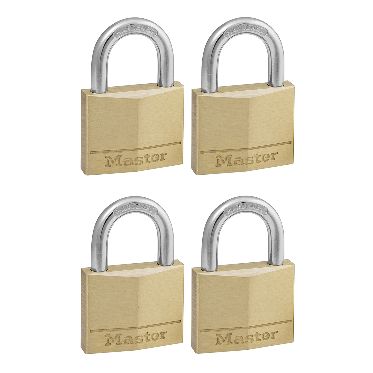 Cadenas - master lock - 150eurqnop - latón - 50 mm - lote de 4