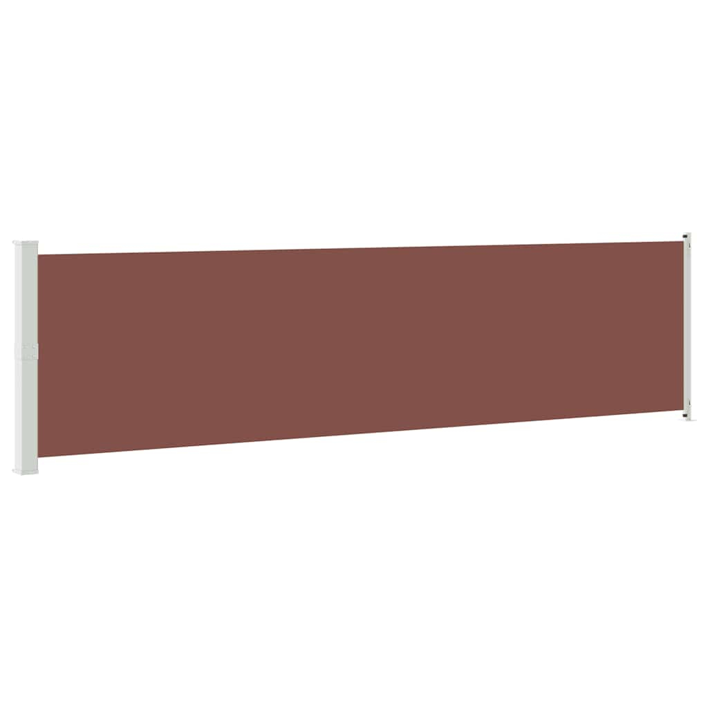vidaXL toldo lateral retráctil para patio marrón 600x160 cm