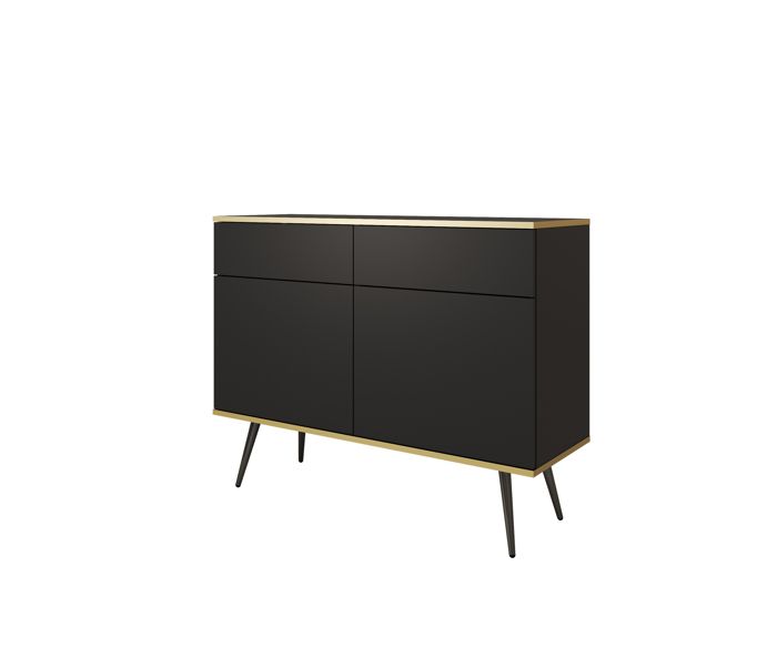 Cómoda moderna - 107 x 85 x 39 cm - negro