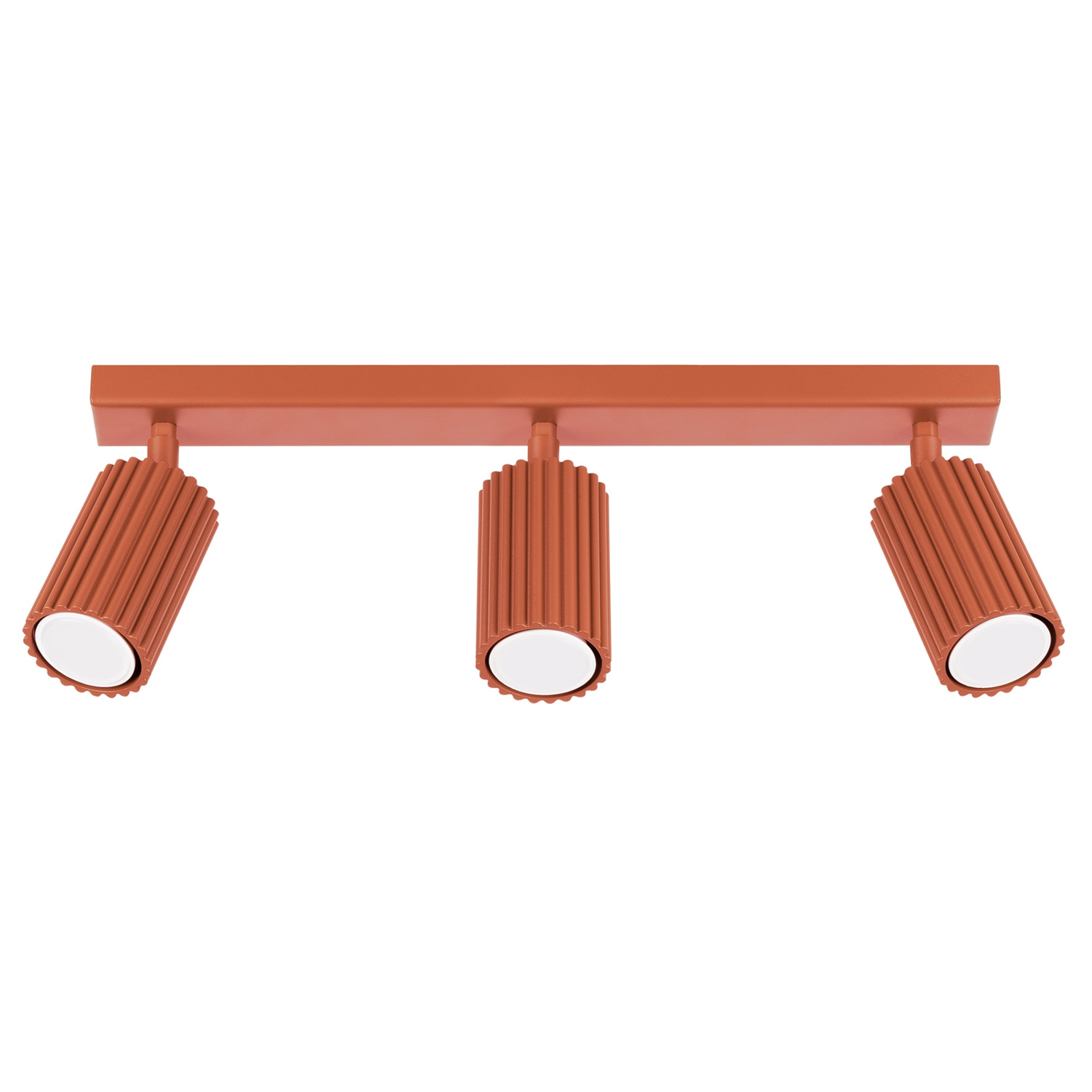 Lámpara de techo karbon 3 ocre rojo aluminio 45x16.5x6.5cm