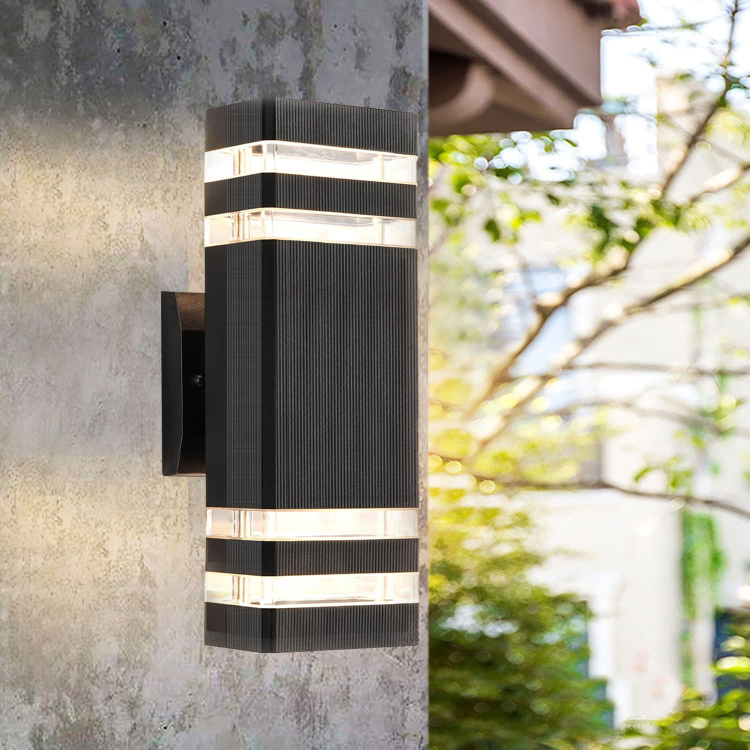 Aplique de pared exterior aluminio 6000 k blanco