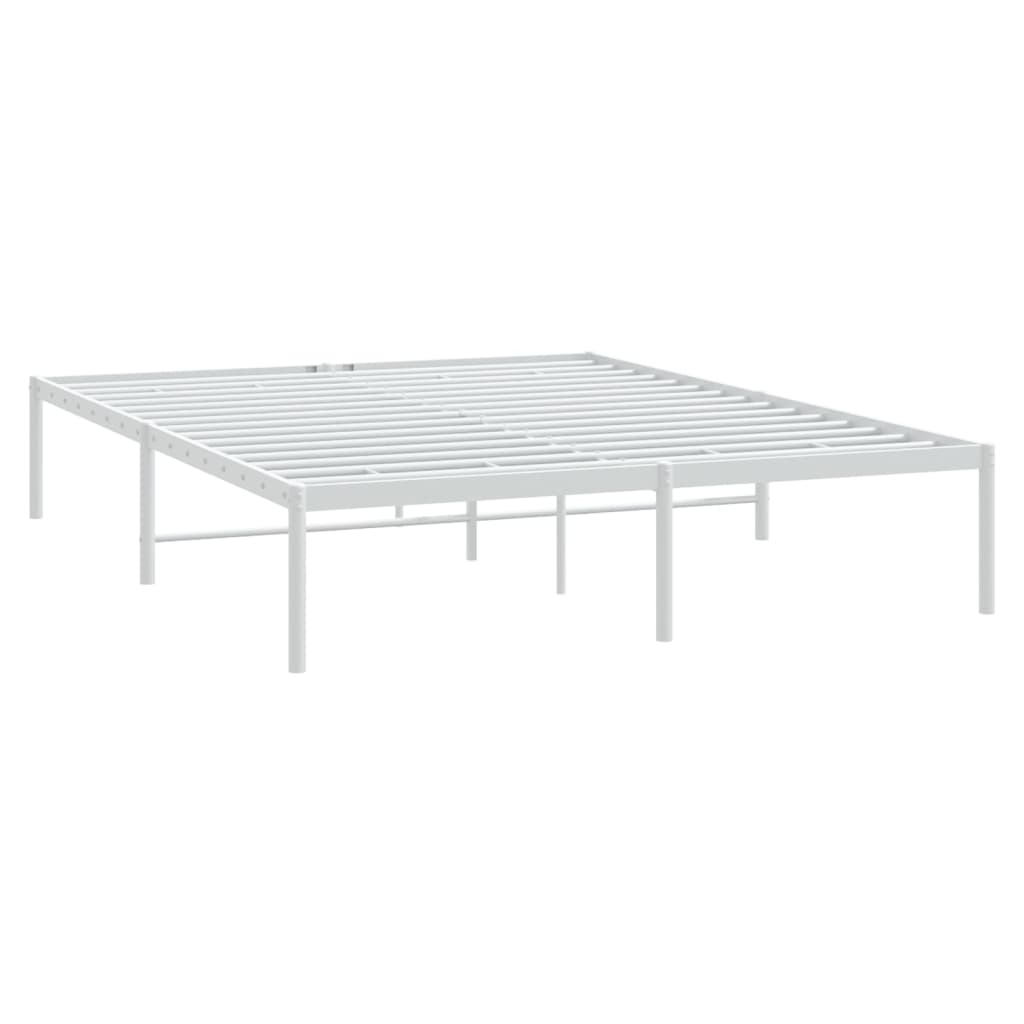 vidaXL estructura de cama sin colchón metal blanco 140x200 cm
