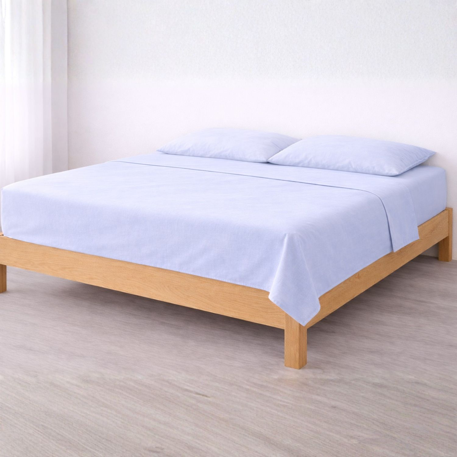 Sábana encimera azul cama 105cm - 100% algodón - donegal collections