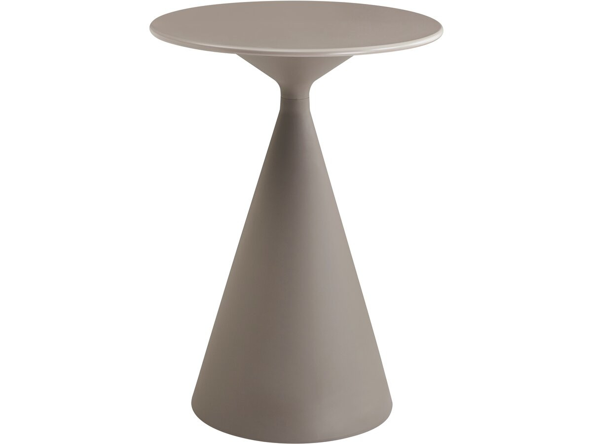 Mesa alta de jardín estilo bistró de ⌀80 cm <<néora>> - gris topo