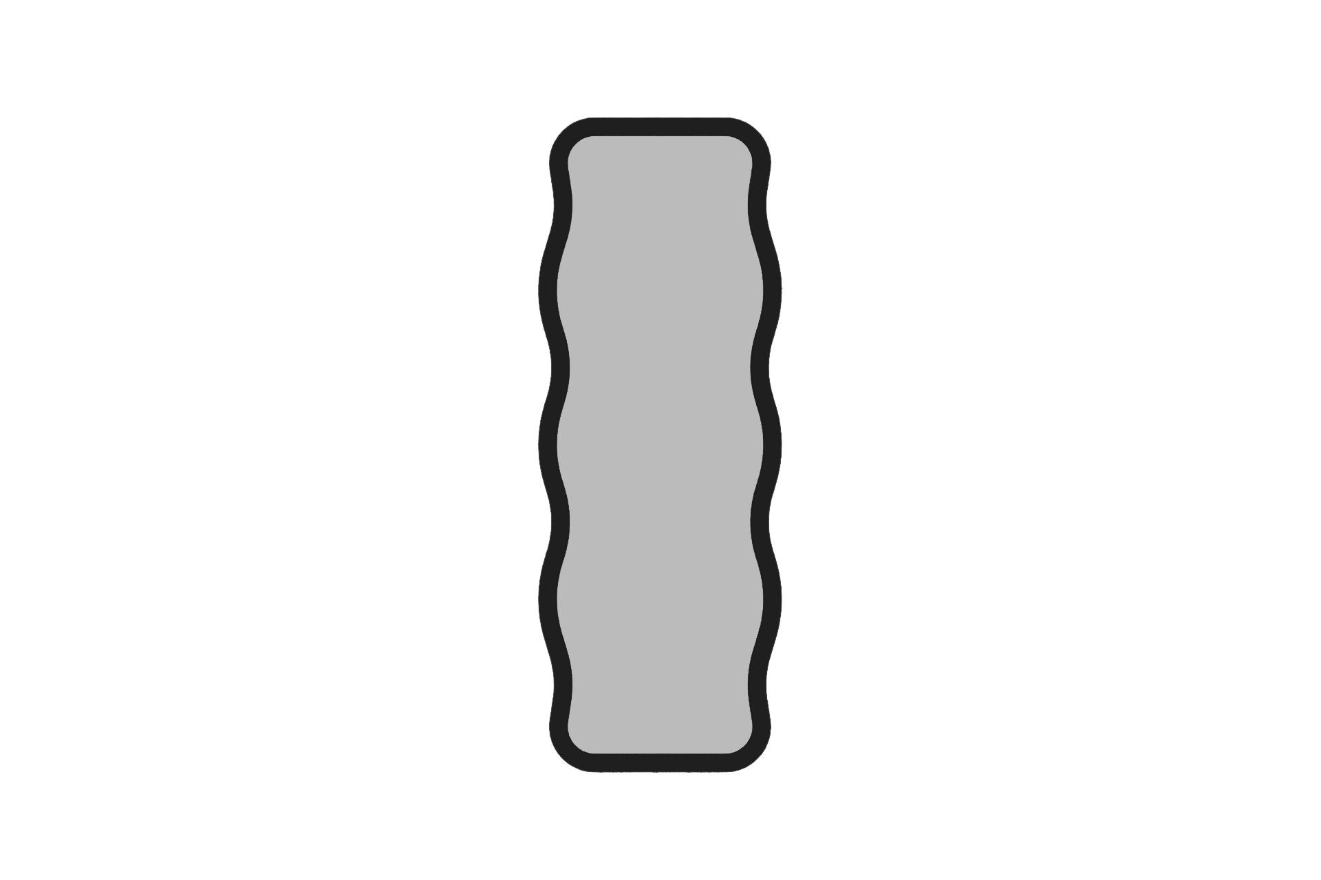 Espejo de madera <<aror>> 50 x 2,2 x 160 cm - negro