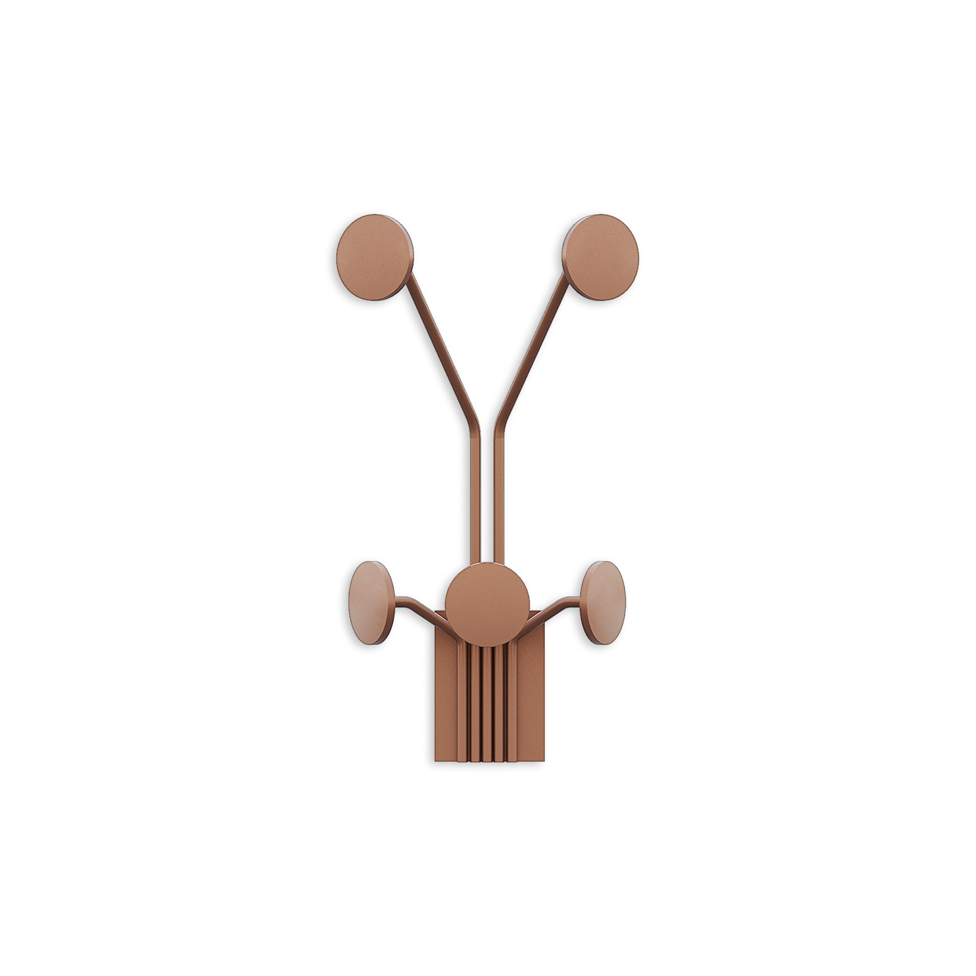 Gancho de pared de metal "jirafa" - 24 x 16 x 40 cm - cobre