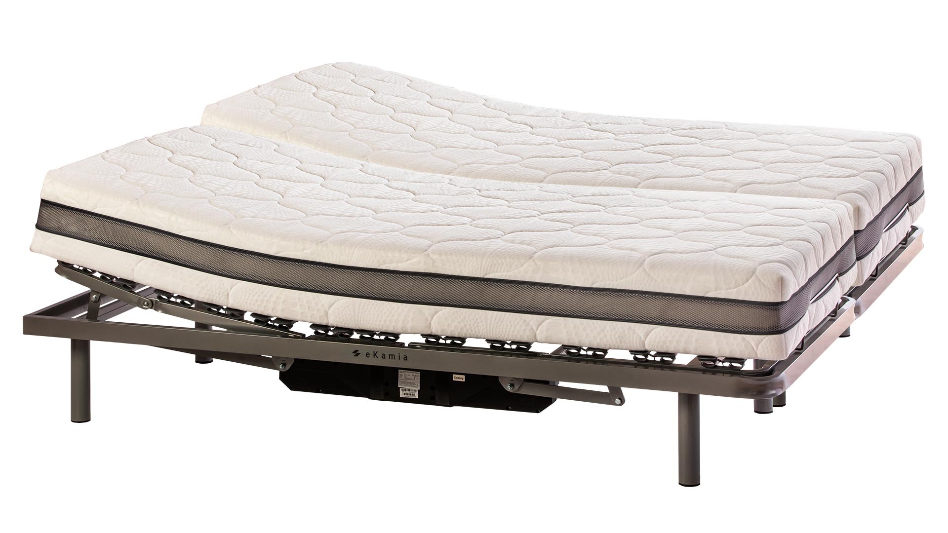 Cama articulada de matrimonio con colchón hapi-mando c-160cmx190cm