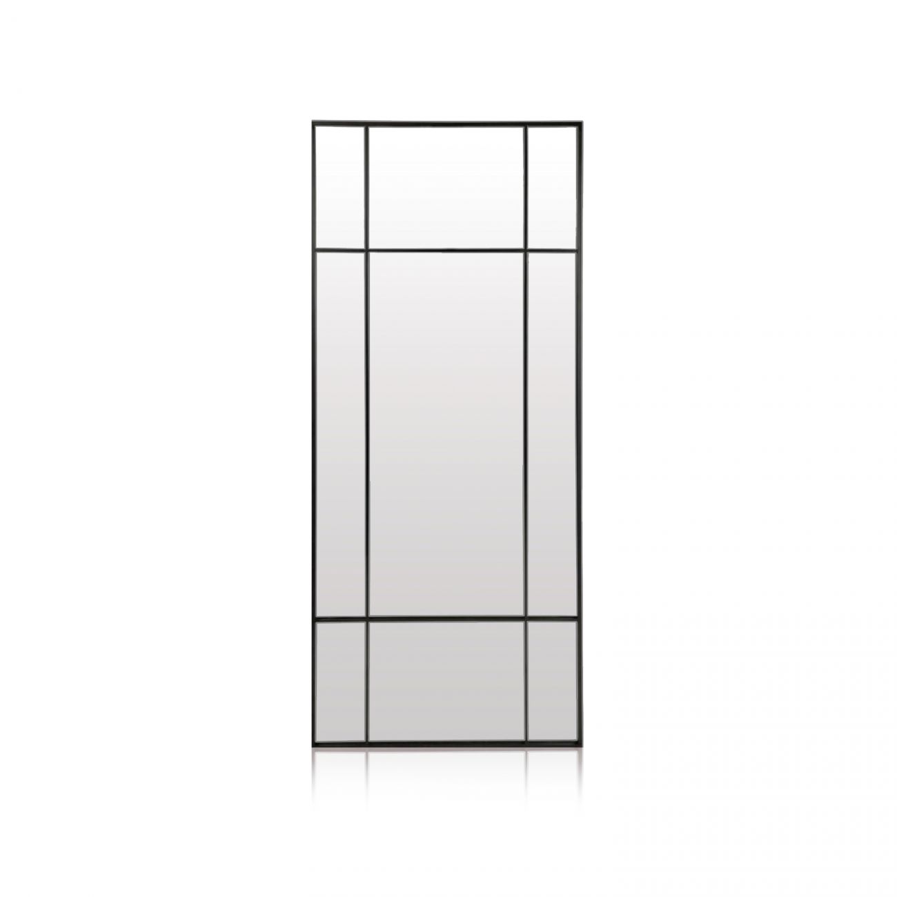 Espejo de pared con estructura metálica 170x70 cm square negro