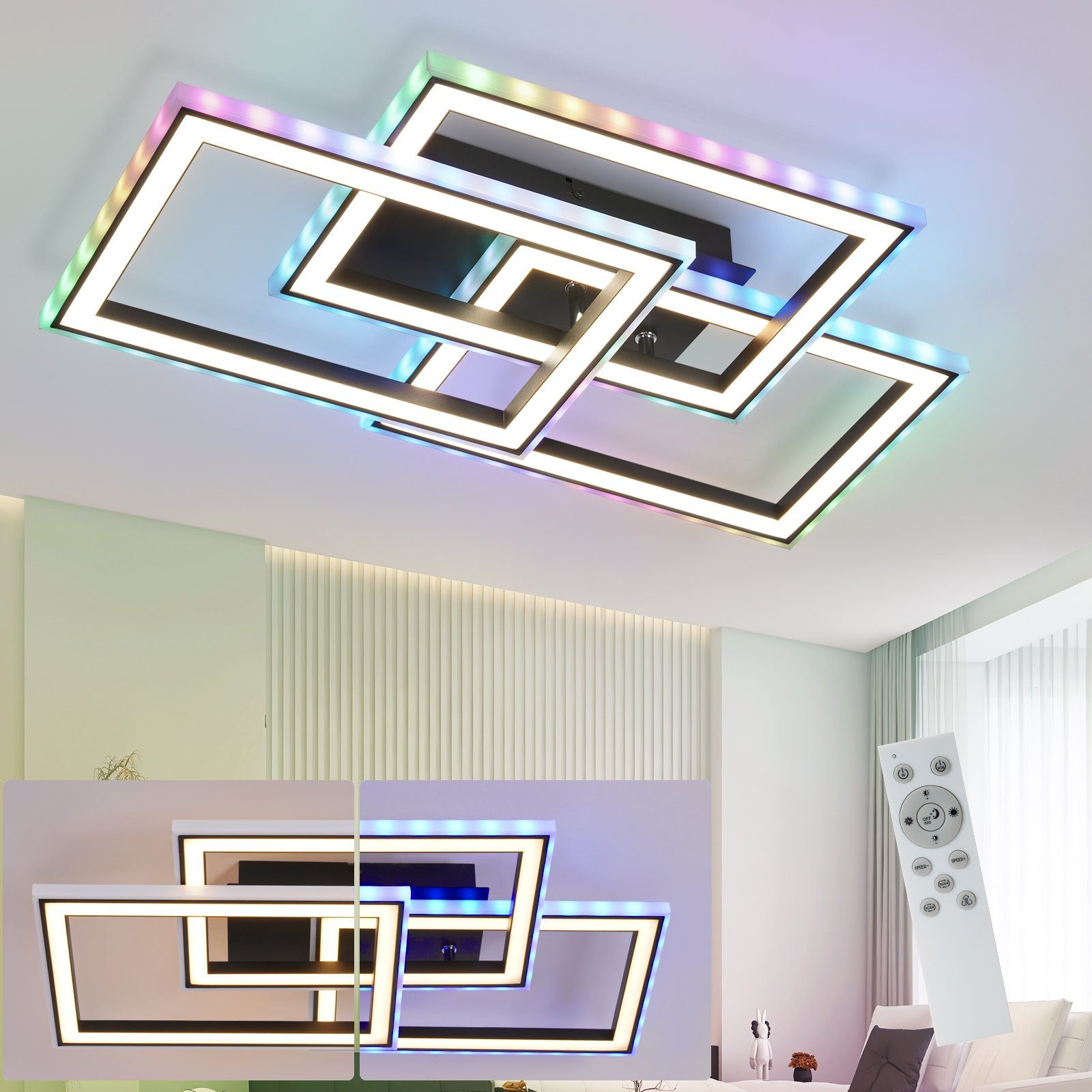 Nettlife lámpara de techo LED sala de estar 45w lámpara de sala de estar