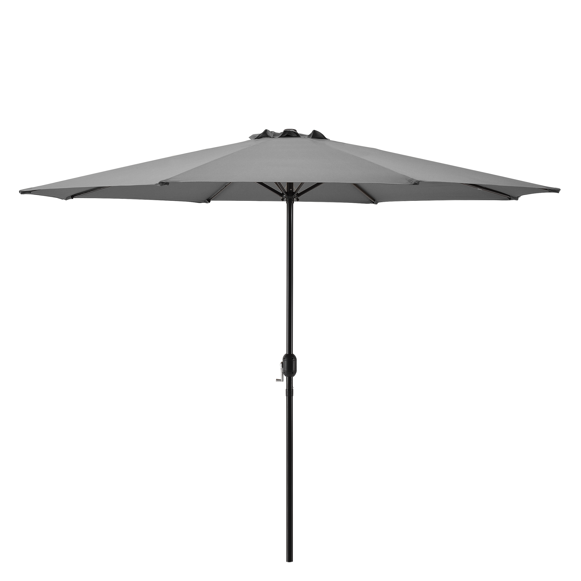 Sombrilla sonn con manivela poliéster/acero 300 x 230 cm gris [casa.pro]