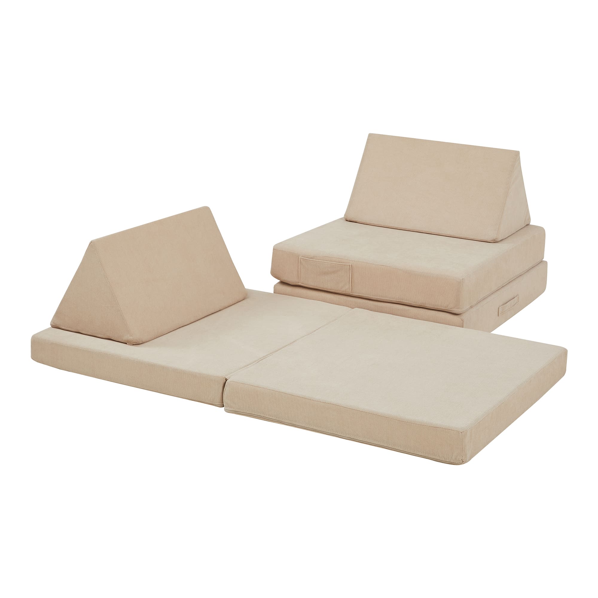 Sofá modular 5 piezas norhulta 120x66x46 cm pana - beige [en.casa]